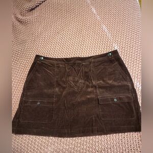 Madewell Rich Brown Corduroy Skirt